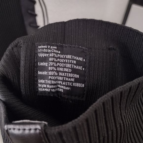 CALL IT SPRING Leahh Black Moto Knee High Boots Size 7 1/2 CHUNKY HEEL - Picture 8 of 9